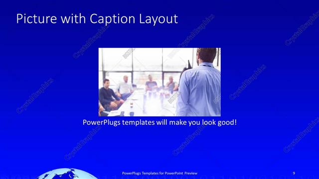Picture with Caption presentation slide layout