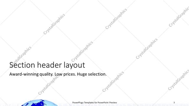 Section Header presentation slide layout