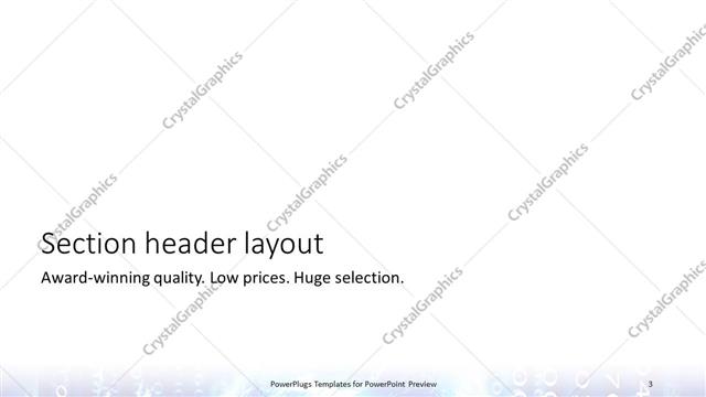 Section Header presentation slide layout