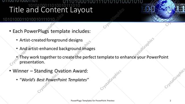 Title and Content presentation slide layout
