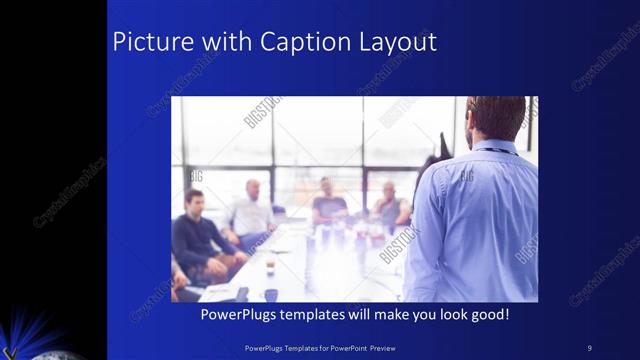 Picture with Caption presentation slide layout