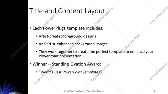 Title and Content presentation slide layout