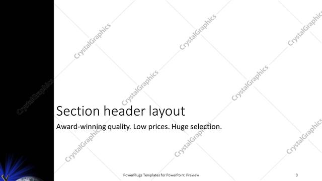 Section Header presentation slide layout