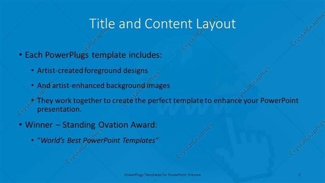 Title and Content presentation slide layout