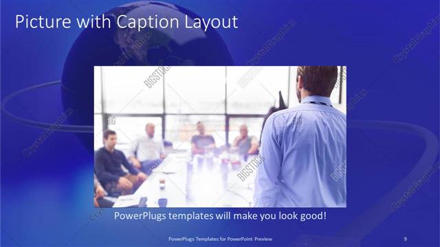 Picture with Caption presentation slide layout