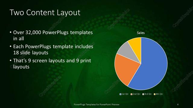 Two Content presentation slide layout