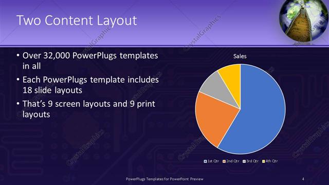 Two Content presentation slide layout