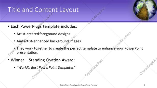 Title and Content presentation slide layout