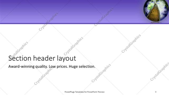 Section Header presentation slide layout