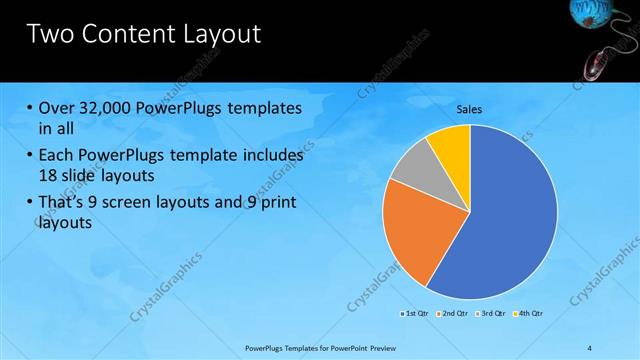 Two Content presentation slide layout