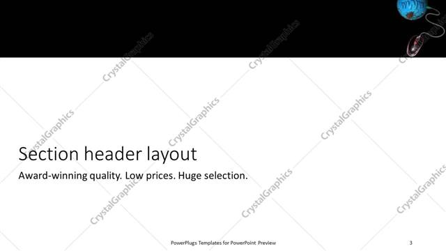 Section Header presentation slide layout