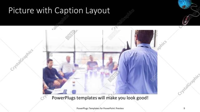 Picture with Caption presentation slide layout