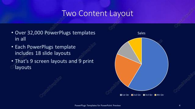 Two Content presentation slide layout