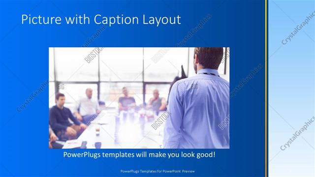 Picture with Caption presentation slide layout