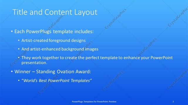 Title and Content presentation slide layout