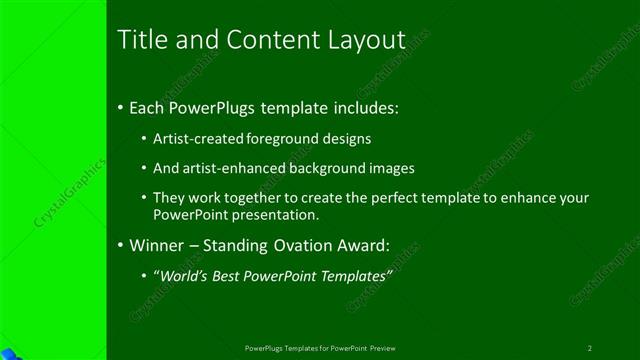 Title and Content presentation slide layout