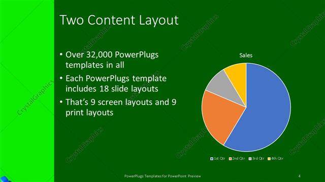 Two Content presentation slide layout