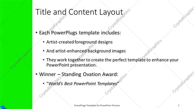 Title and Content presentation slide layout
