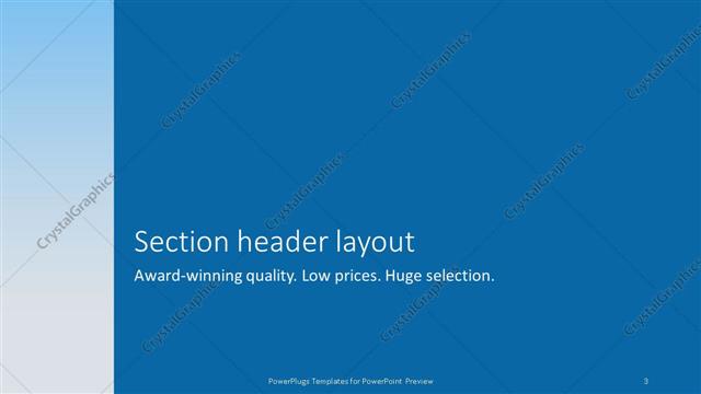 Section Header presentation slide layout