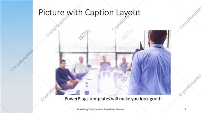 Picture with Caption presentation slide layout