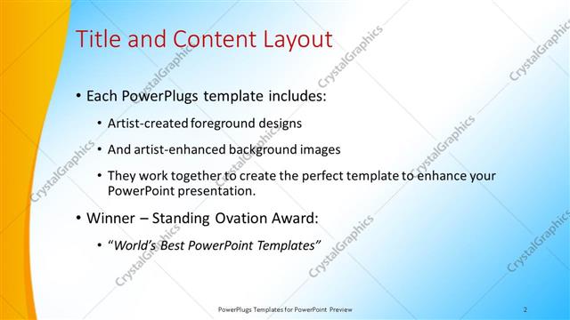 Title and Content presentation slide layout
