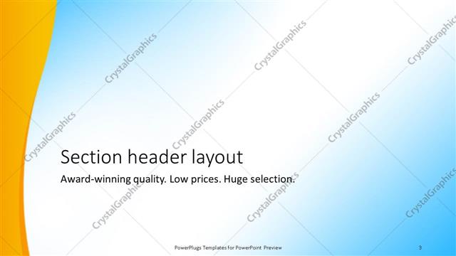 Section Header presentation slide layout