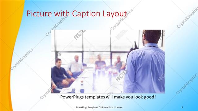 Picture with Caption presentation slide layout