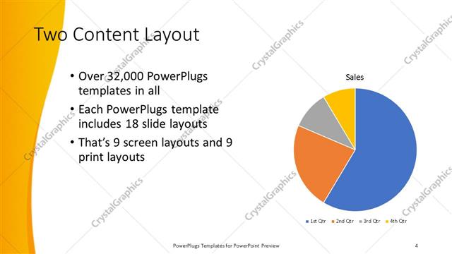 Two Content presentation slide layout