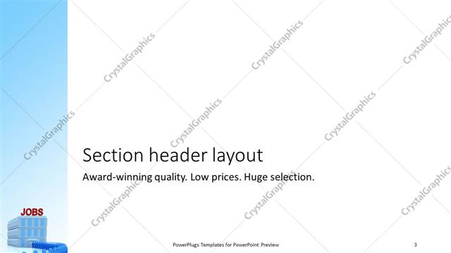 Section Header presentation slide layout