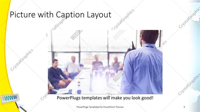 Picture with Caption presentation slide layout