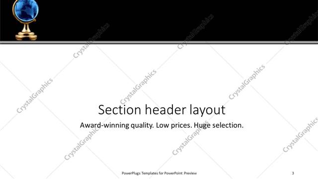Section Header presentation slide layout