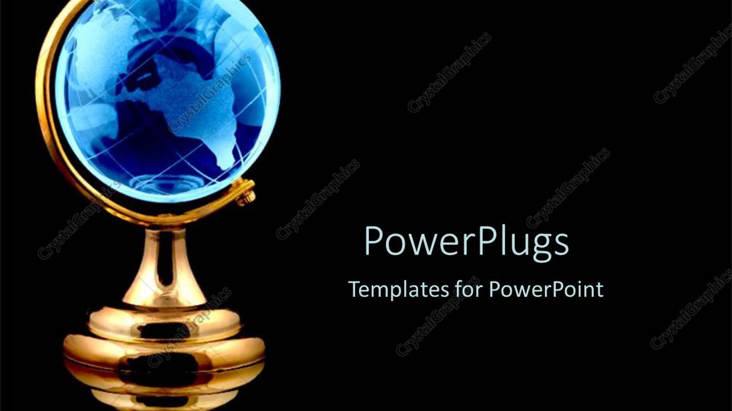 Featuring Blue Globe Black Background Gold World White Text Communication