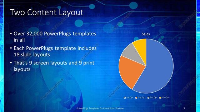 Two Content presentation slide layout