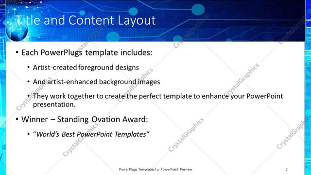 Title and Content presentation slide layout