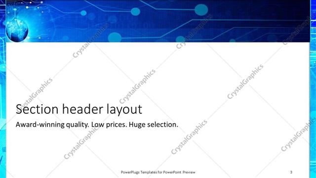 Section Header presentation slide layout