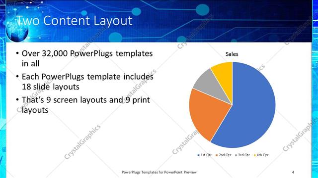 Two Content presentation slide layout