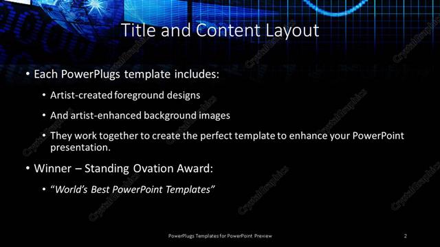 Title and Content presentation slide layout