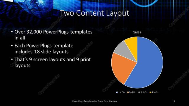 Two Content presentation slide layout