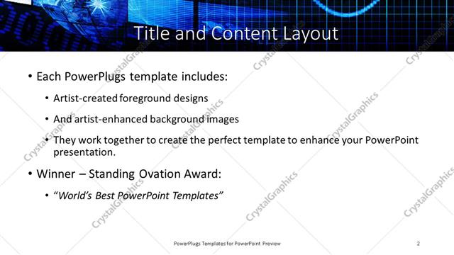 Title and Content presentation slide layout