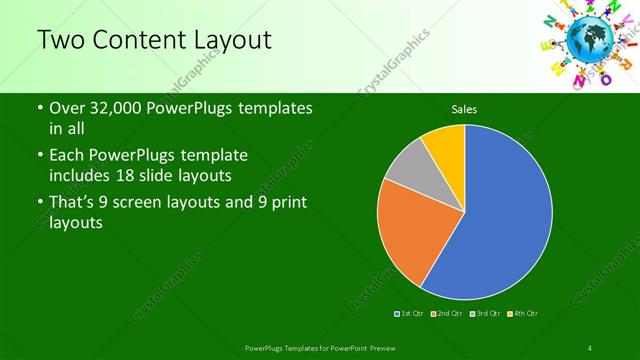 Two Content presentation slide layout