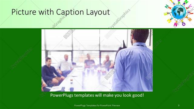 Picture with Caption presentation slide layout