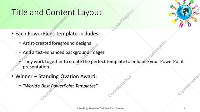 Title and Content presentation slide layout