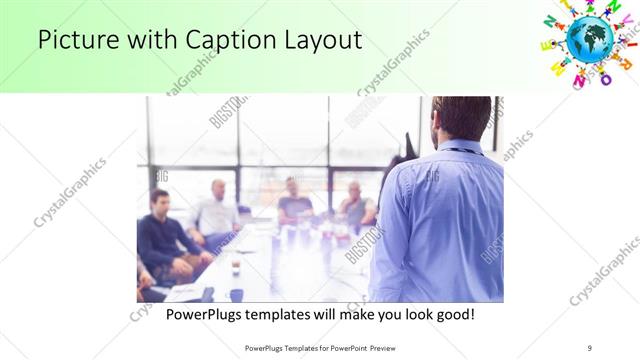 Picture with Caption presentation slide layout