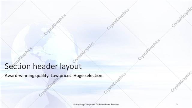 Section Header presentation slide layout