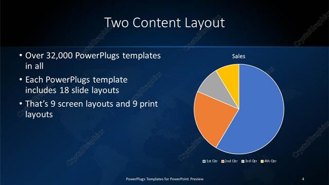 Two Content presentation slide layout