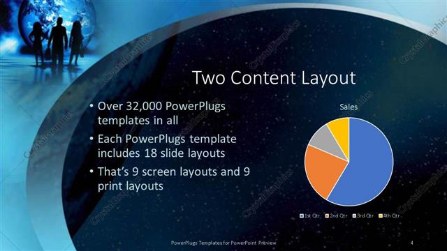Two Content presentation slide layout