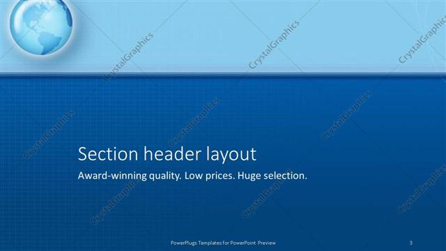 Section Header presentation slide layout