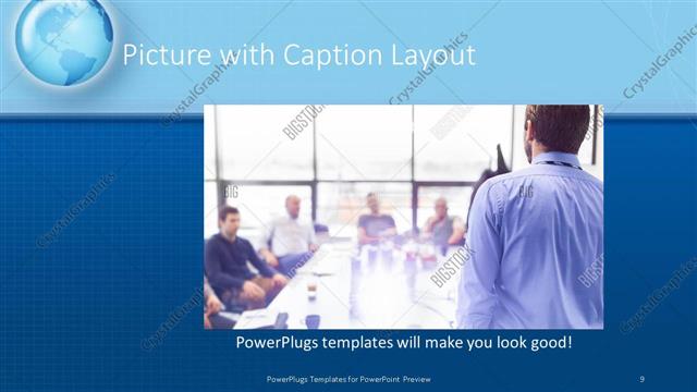 Picture with Caption presentation slide layout