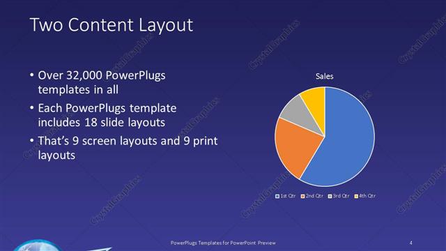 Two Content presentation slide layout