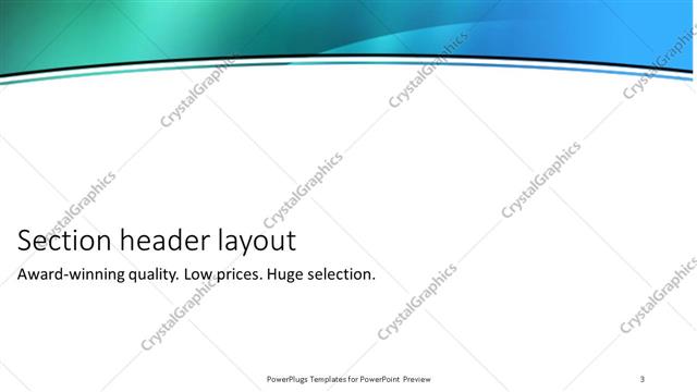 Section Header presentation slide layout